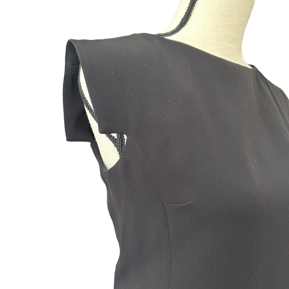 M.M. Lafleur Sz 2 The Sarah Crepe Black Sheath Dress - Picture 5 of 9